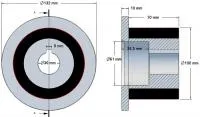 Ролик металло-резиновый с фланцем (9) 001.00002 / 076.00912 / 001.00197