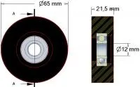 Ролик резиновый (18) 200.17208 / 088.00243 / 088.00259